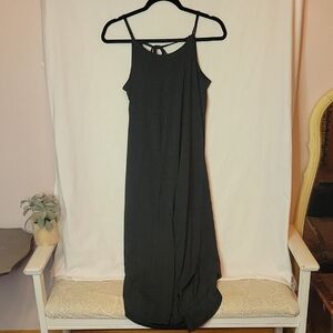 Black Sleeveless Spaghetti Strap Maxi Sundress